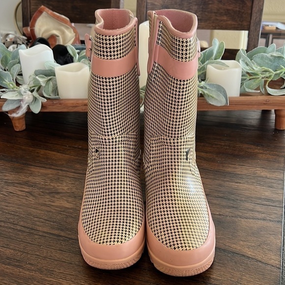 Sperry  high top  rainboots  pink and beige size 7M - Picture 5 of 9